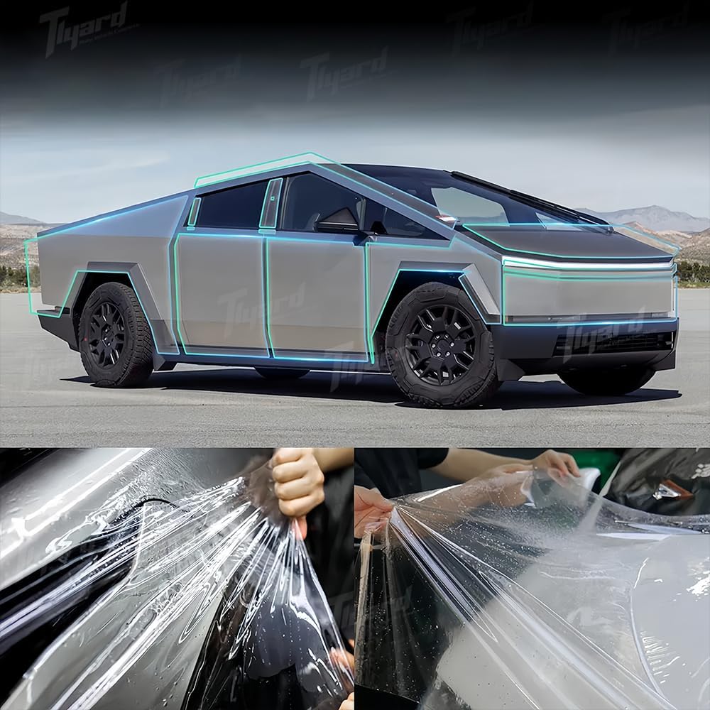 Tesla Cybertruck Paint Protective Film, Pre-Cut Full Coverage PPF Scratch Protector Exterior, Cybertruck 2024 2025 Accessories Protective Full Truck Cover