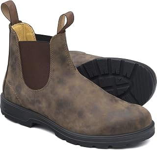 Women'S Waterproof Block Heel Slip-On Retro Ankle Boots Comfortable Round Toe Chunky Platform Non-Slip Work Chelsea Boots For Walking, Hiking, Outdoor