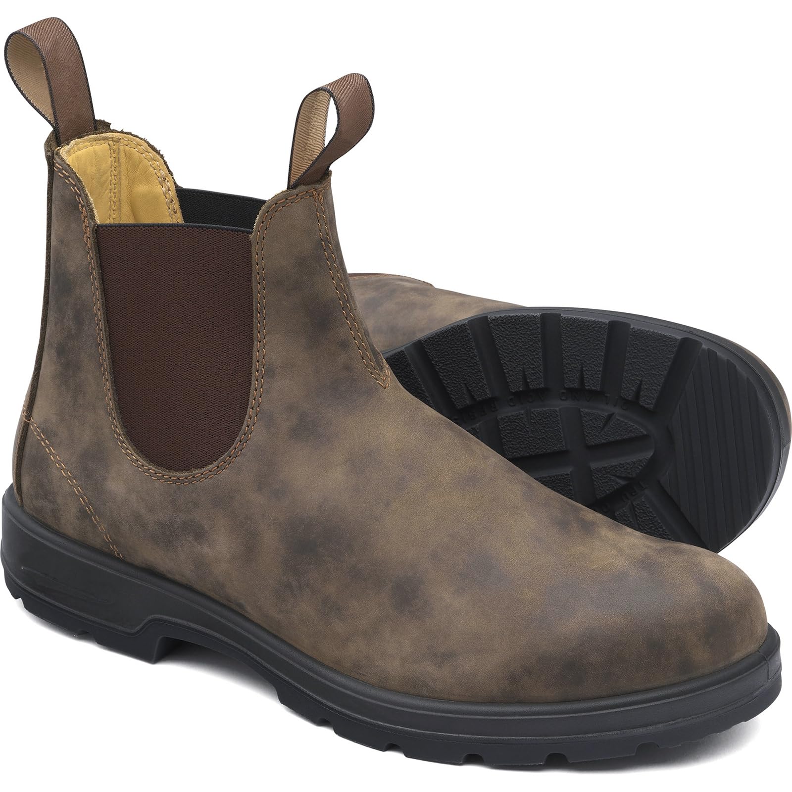 Womens Waterproof Block Heel Slip-On Retro Ankle Boots Comfortable Round Toe Chunky Platform Non-Slip Work Chelsea Boots For