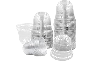 50 Pack Clear Plant Pot Geo Domes for Seed Starting