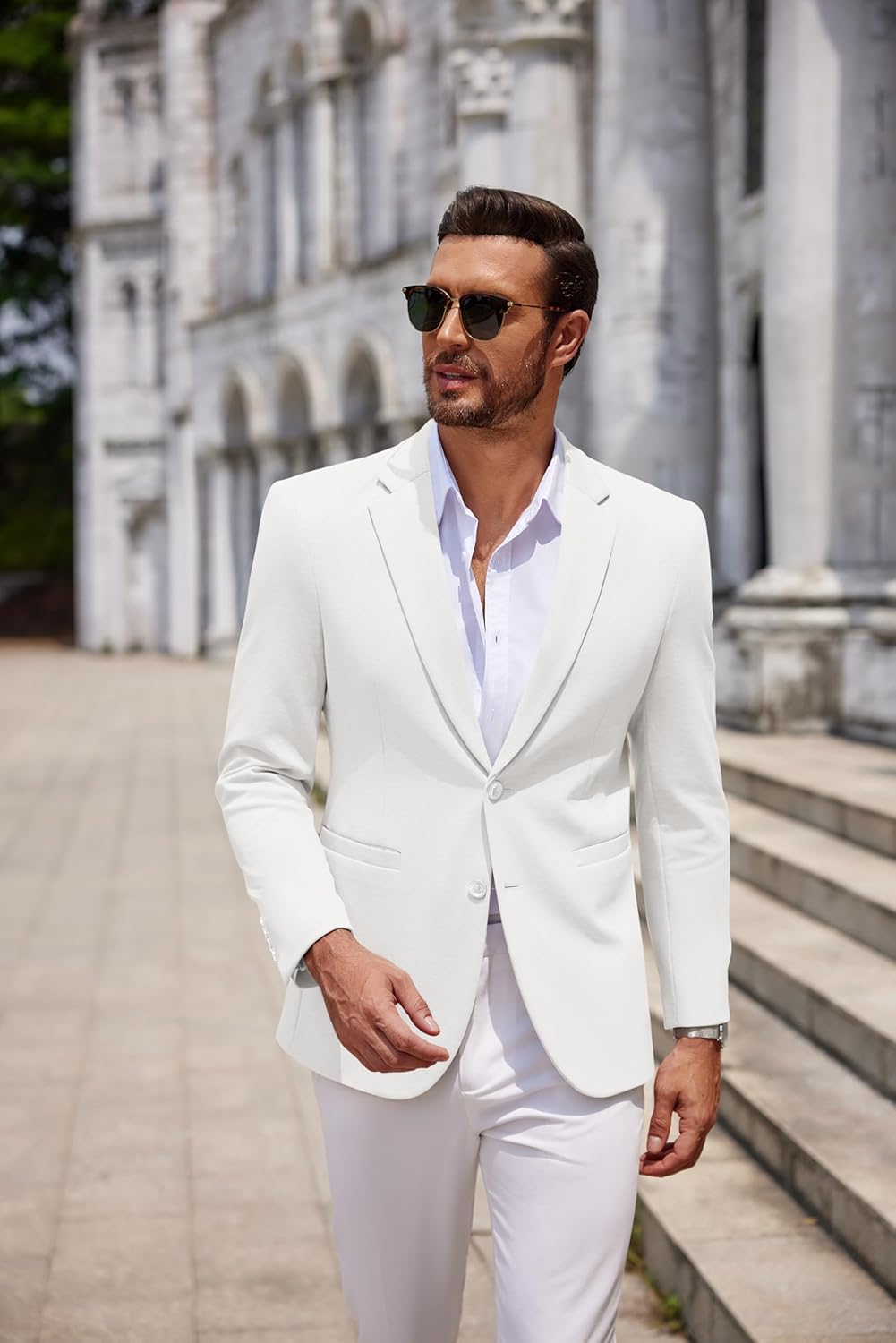 COOFANDY Men's Casual Knit Blazer Two Button Lightweight Sport Coats Suit Jacket