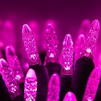 Vista 15 de Wintergreen Lighting - Juego de luces de Navidad LED M5 facetadas doradas de 70 unidades, 24 pies, cable verde, mini guirnalda de grado comercial