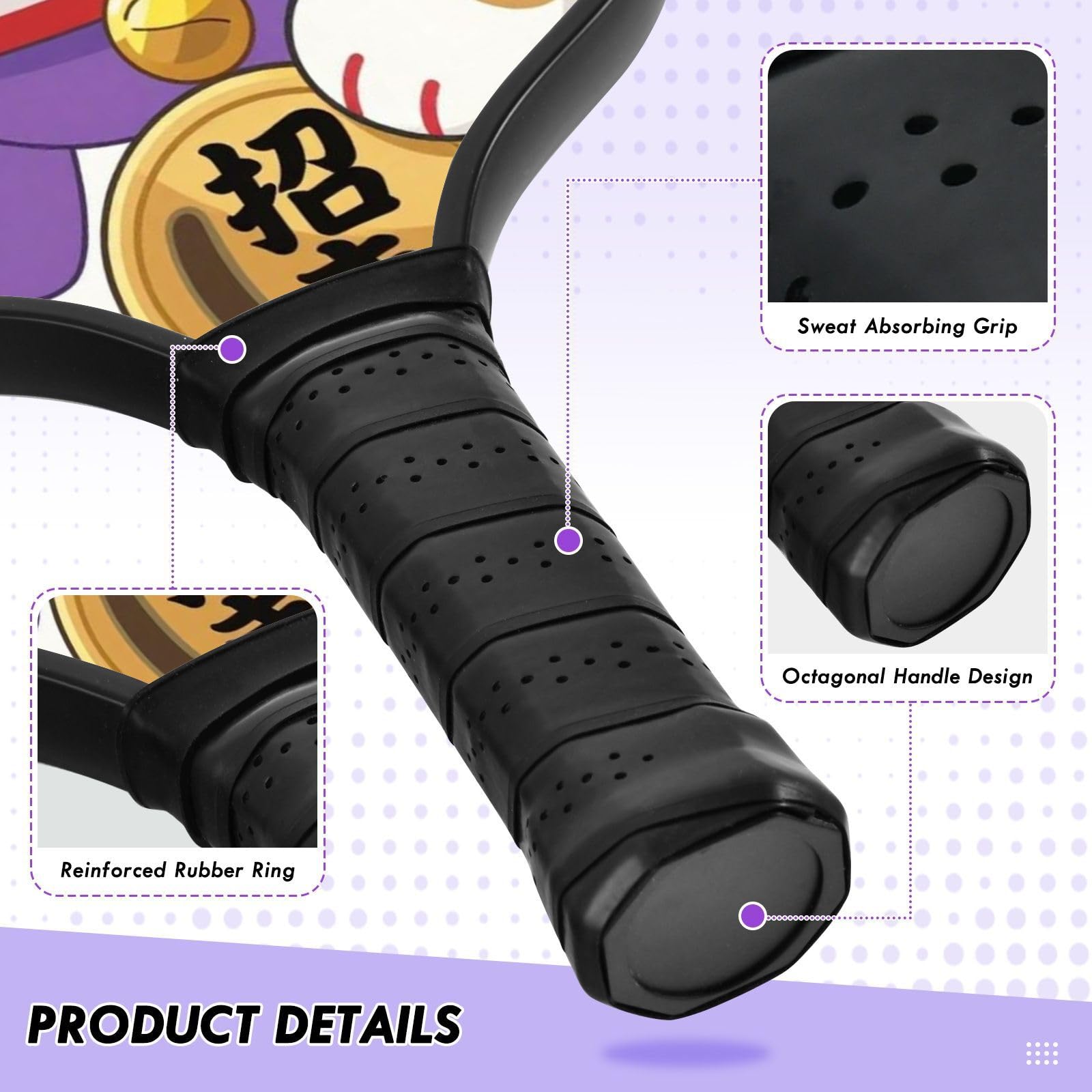 Paletta giapponese Maneki Neko Lucky Cat Graphite Pickleball
