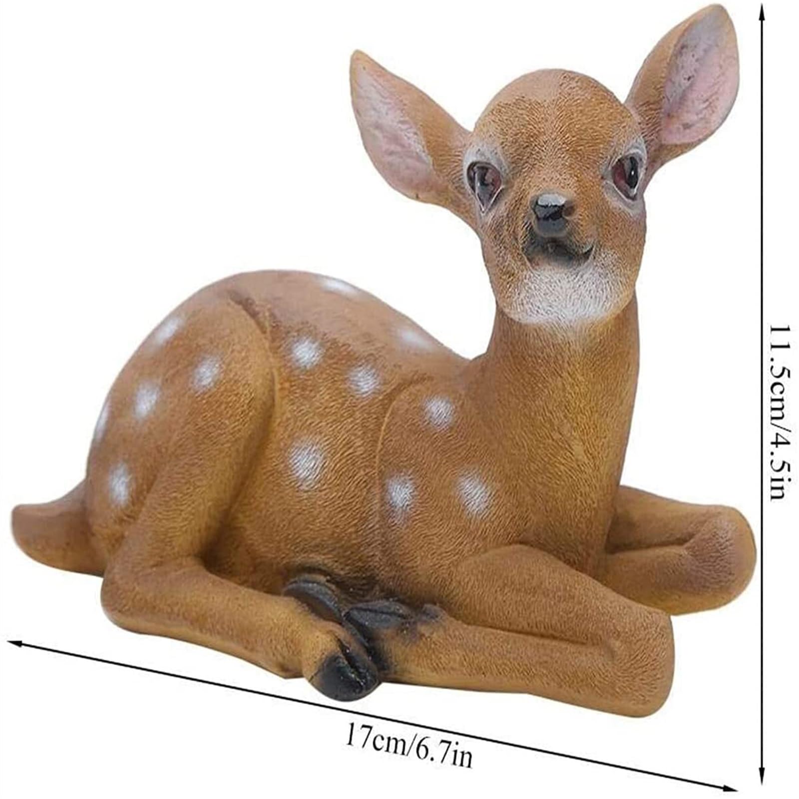 Arte per esterni Statue di cervi da giardino 2 pezzi Sika seduto statua cervo scultura modello animale arte artigianale Decorazioni per il giardino anteriore