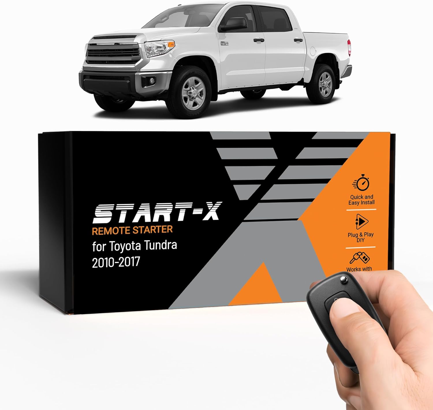 Start-X Remote Starter Kit for Toyota Tundra (2010, 2011, 2012, 2013, 2014, 2015, 2016, 2017) Trucks with G-Key Ignition | Plug & Play Install | Use Your OEM Key Fob
