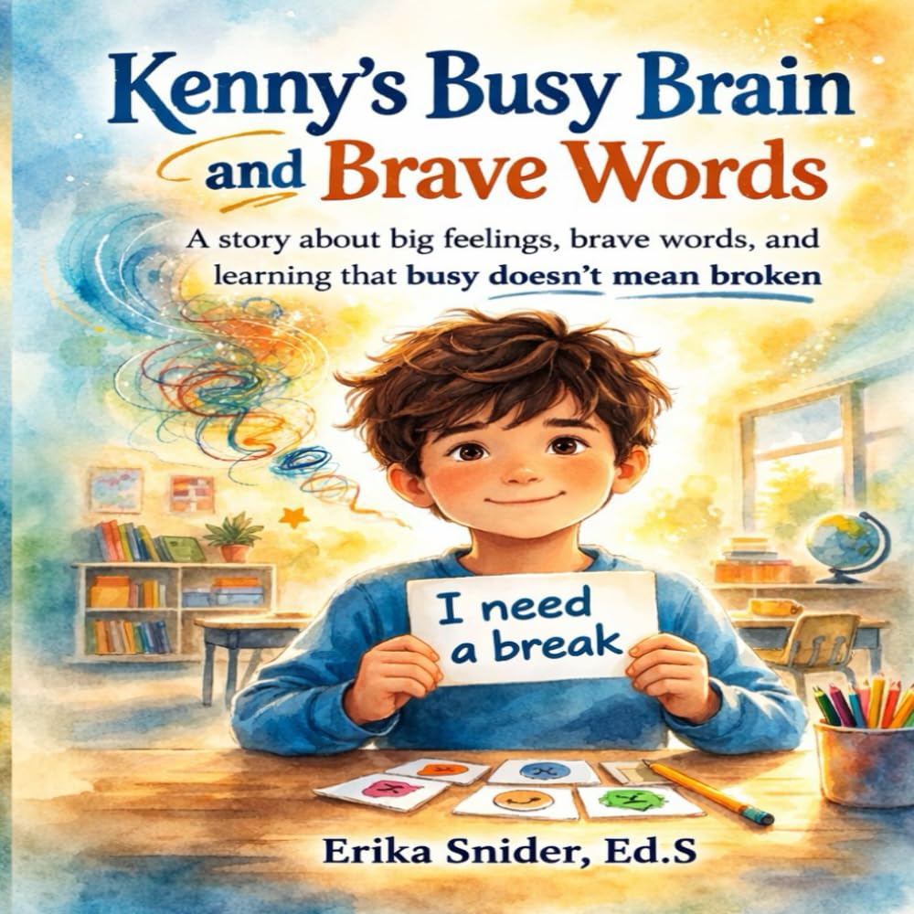 Kenny’s Busy Brain and Brave Words: A story about big feelings, brave words and learning that busy doesn't mean broken.