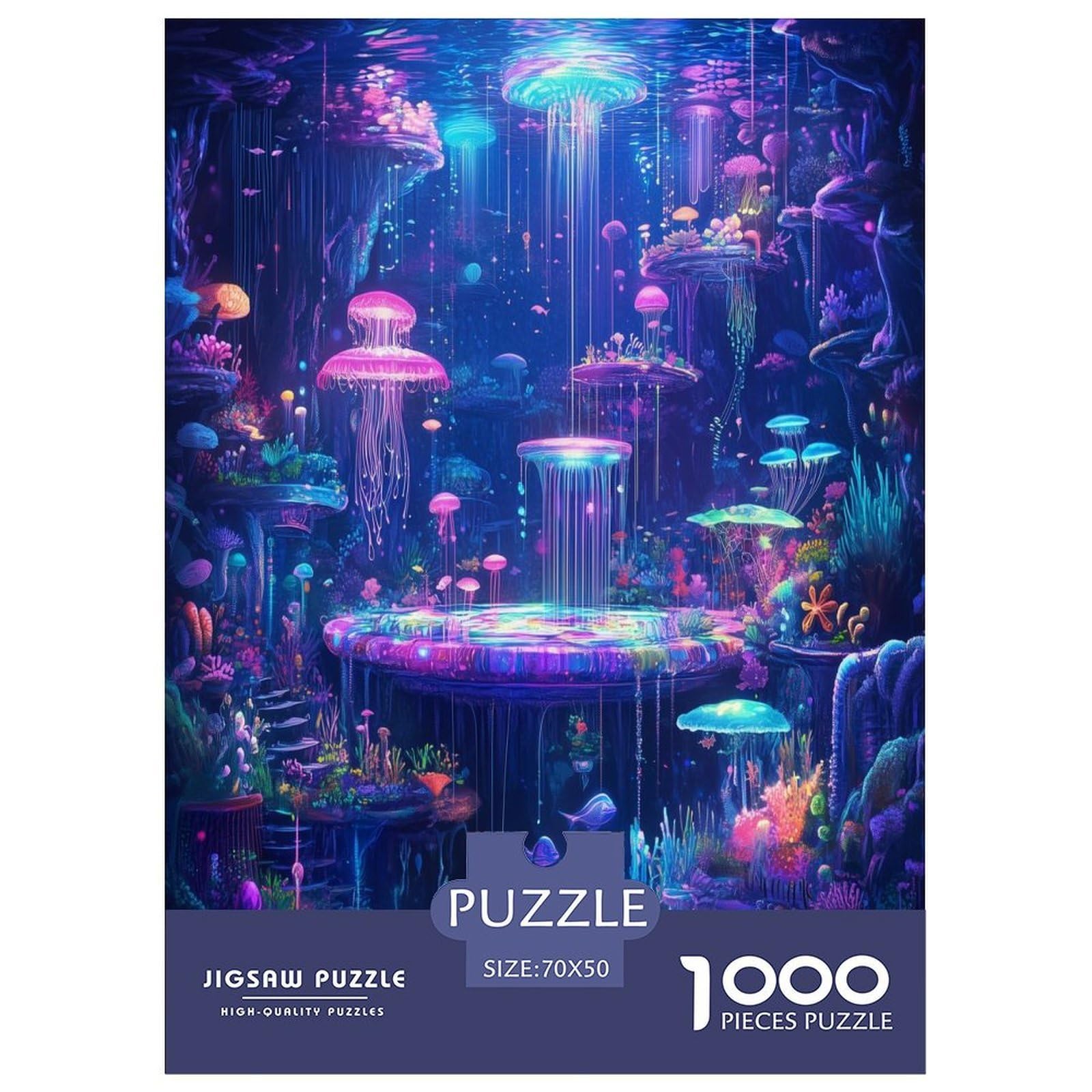 Puzzle imposible de medusas para adultos, rompecabezas de 1000 piezas y 70x50 cm 8