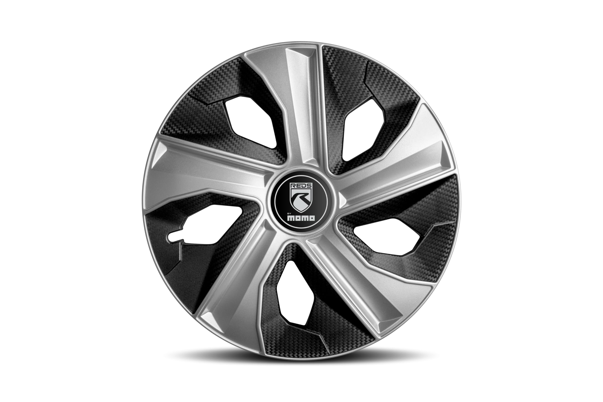 TAPACUBOS Momo Blade Mate Negro CARBÓN 16-4 Piezas