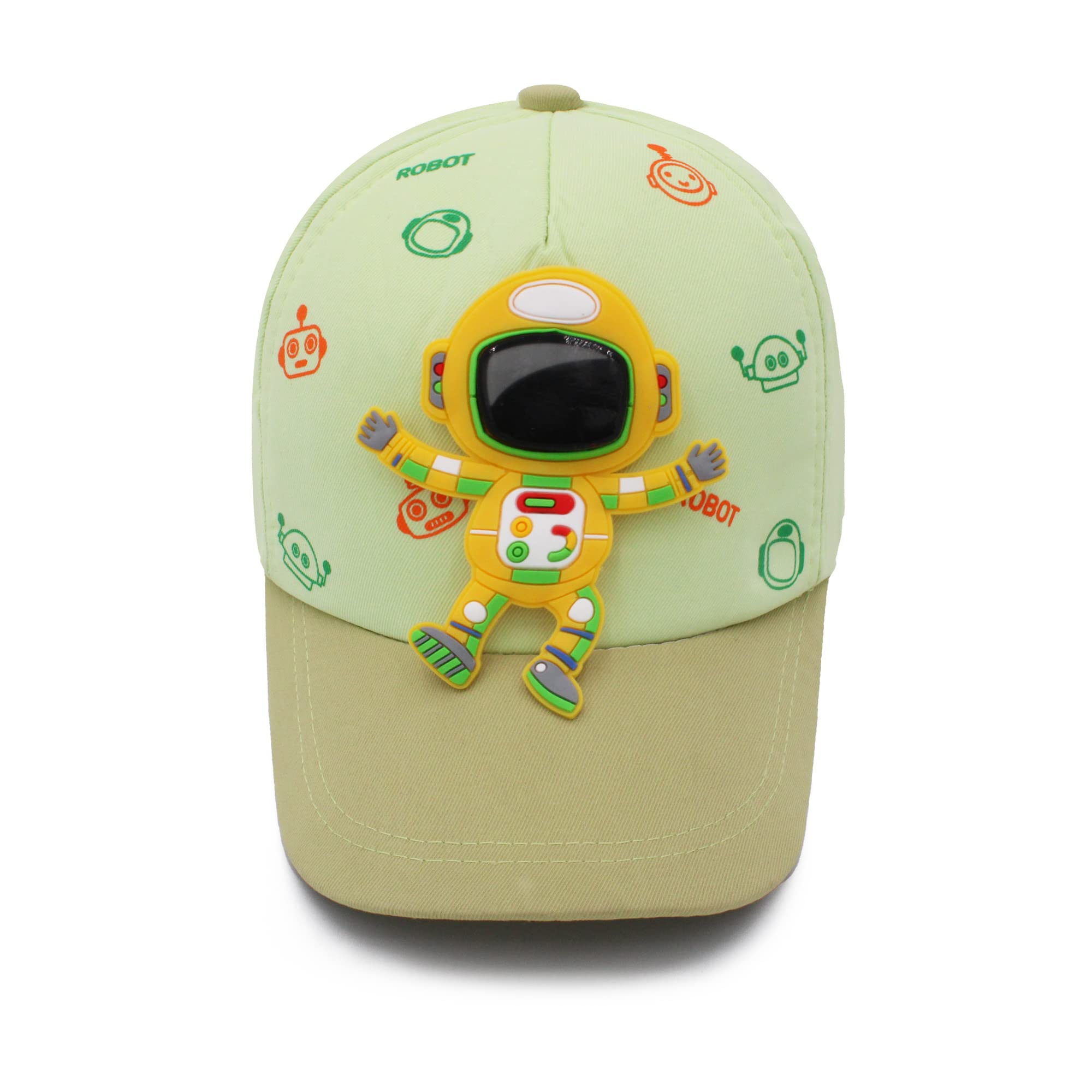 VRITRAZ Polyester Robot Designer Printed Little Cap for Kids, Baby Girls and Boys 3-12 Years (Green) - Image 6 thumbnail