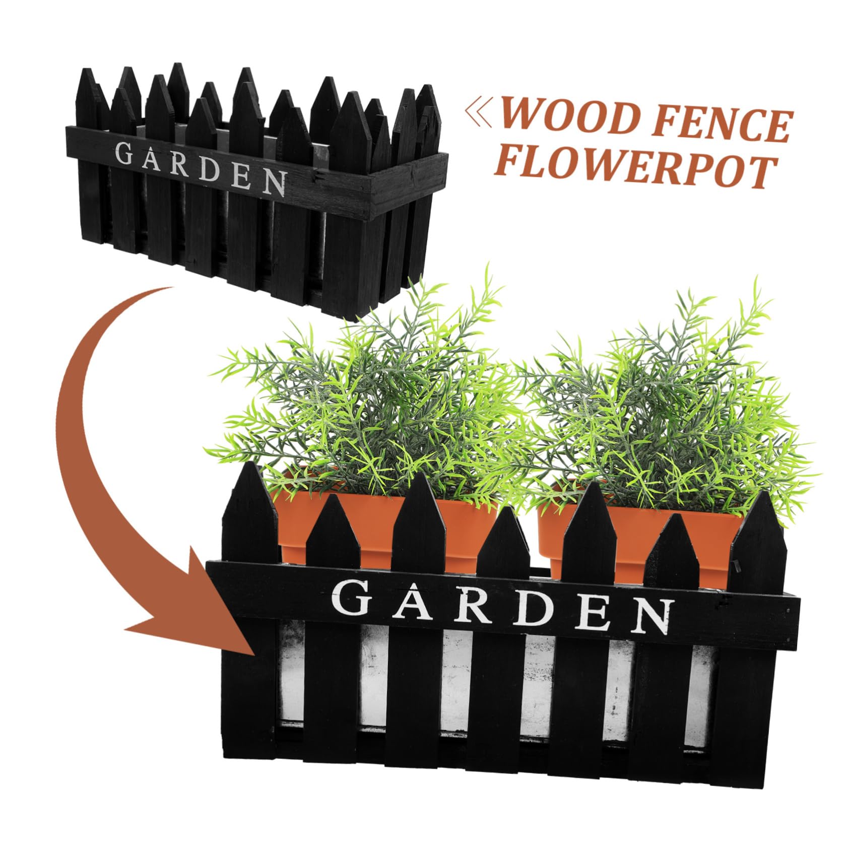 2x Seau En Bois Pot Fleur Planteur Baril Patio Jardin Décoration