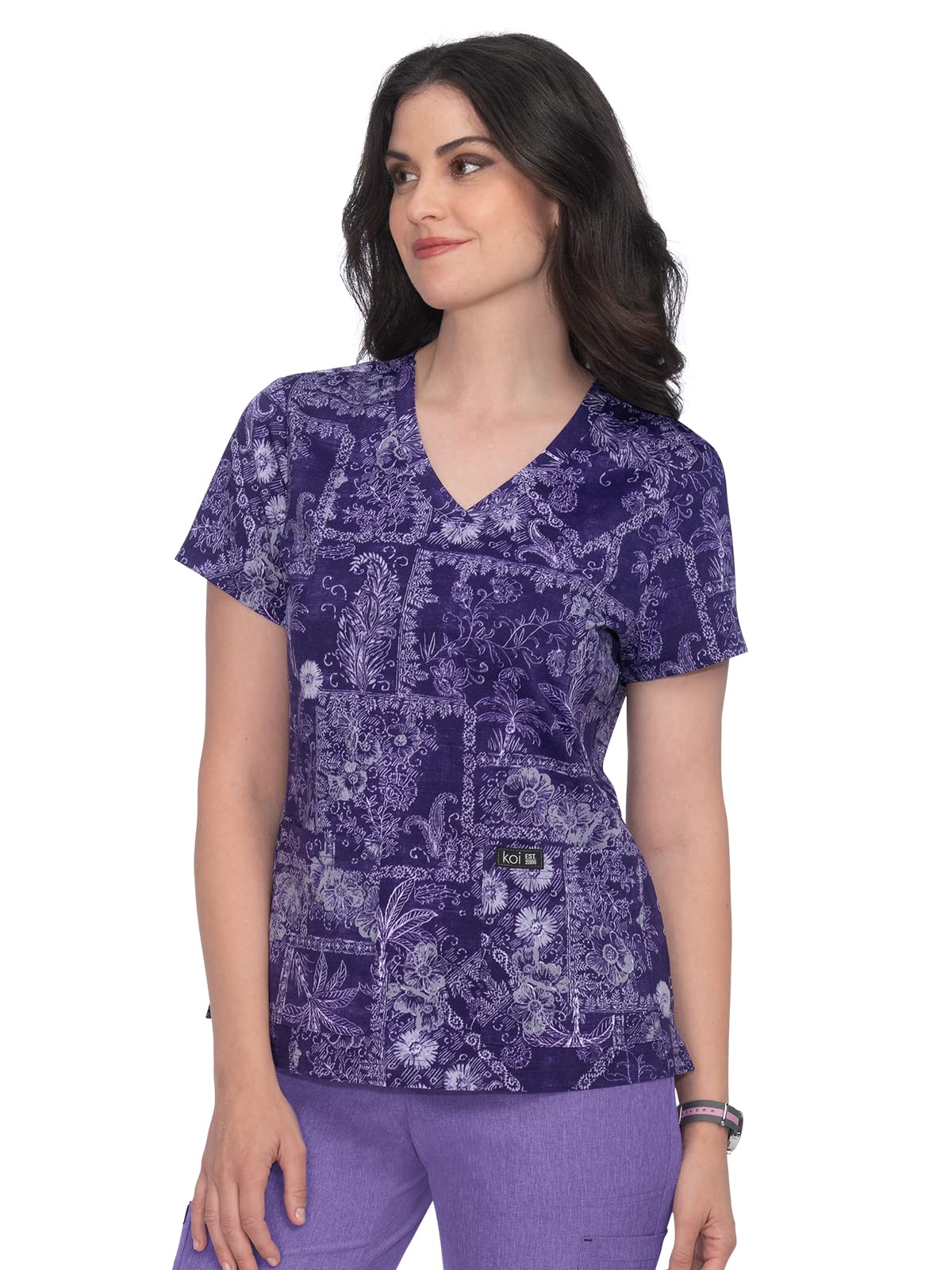 KOI Basics 384PR Women's Leslie Scrub Top