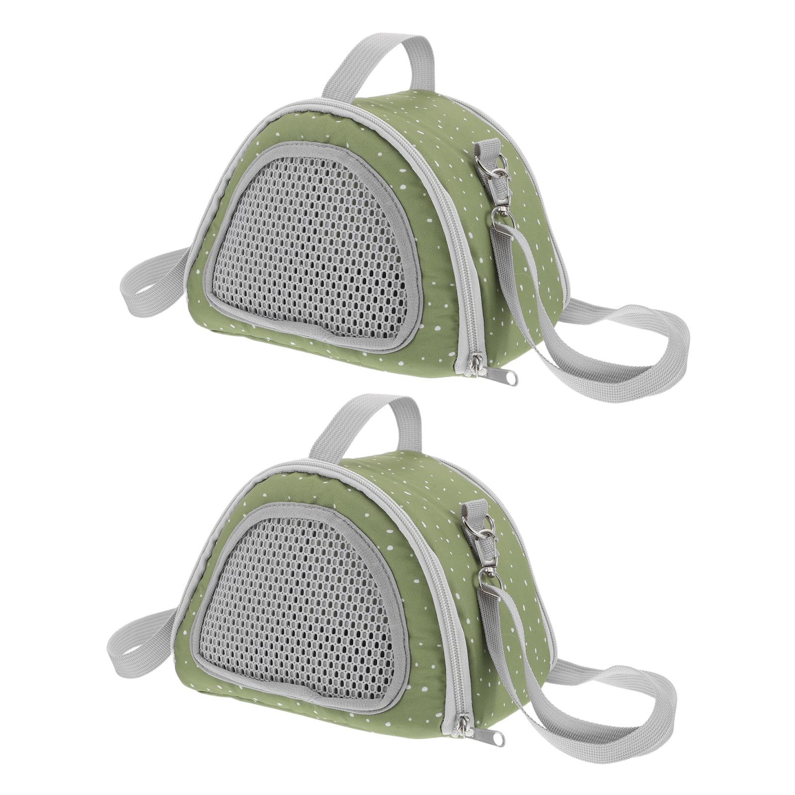 Bolso para hámster cómodo y transpirable de tejido Oxford verde para paseos al aire libre