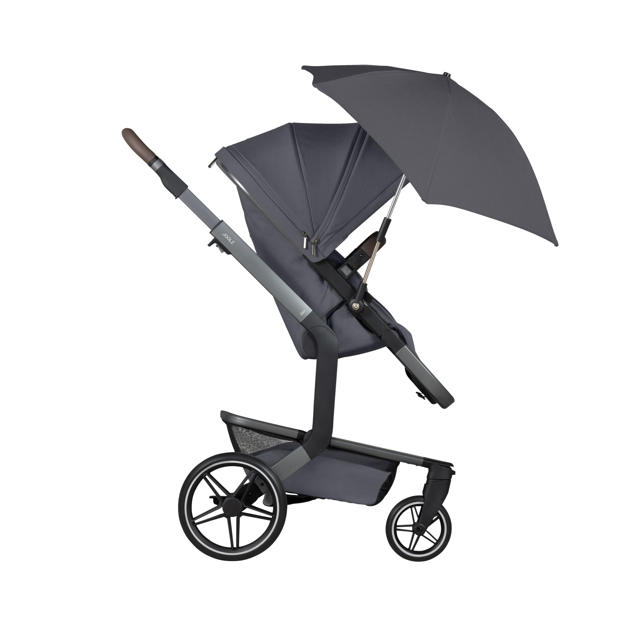 Joolz Sonnenschirm – Kinderwagen-Sonnenschutz mit UV-Schutzfaktor 50+ | flexible Positionierung, einfache Passform für alle Joolz Kinderwagen, stilvolles & langlebiges Design – Space Black