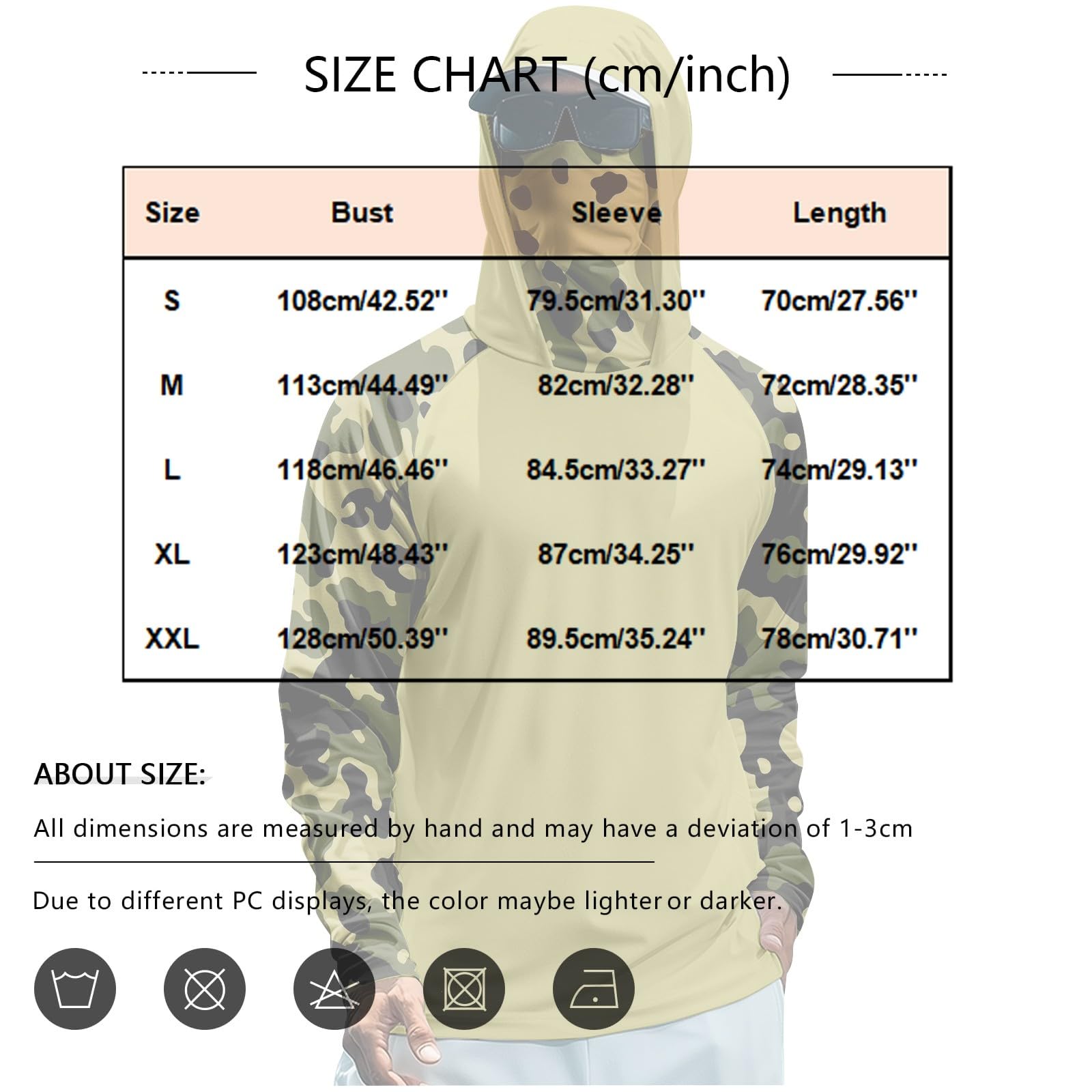 Camiseta Proteccion Solar Hombre Trekking Surf con Capucha Manga Larga UV UPF 50 Transpirable Rashguard
