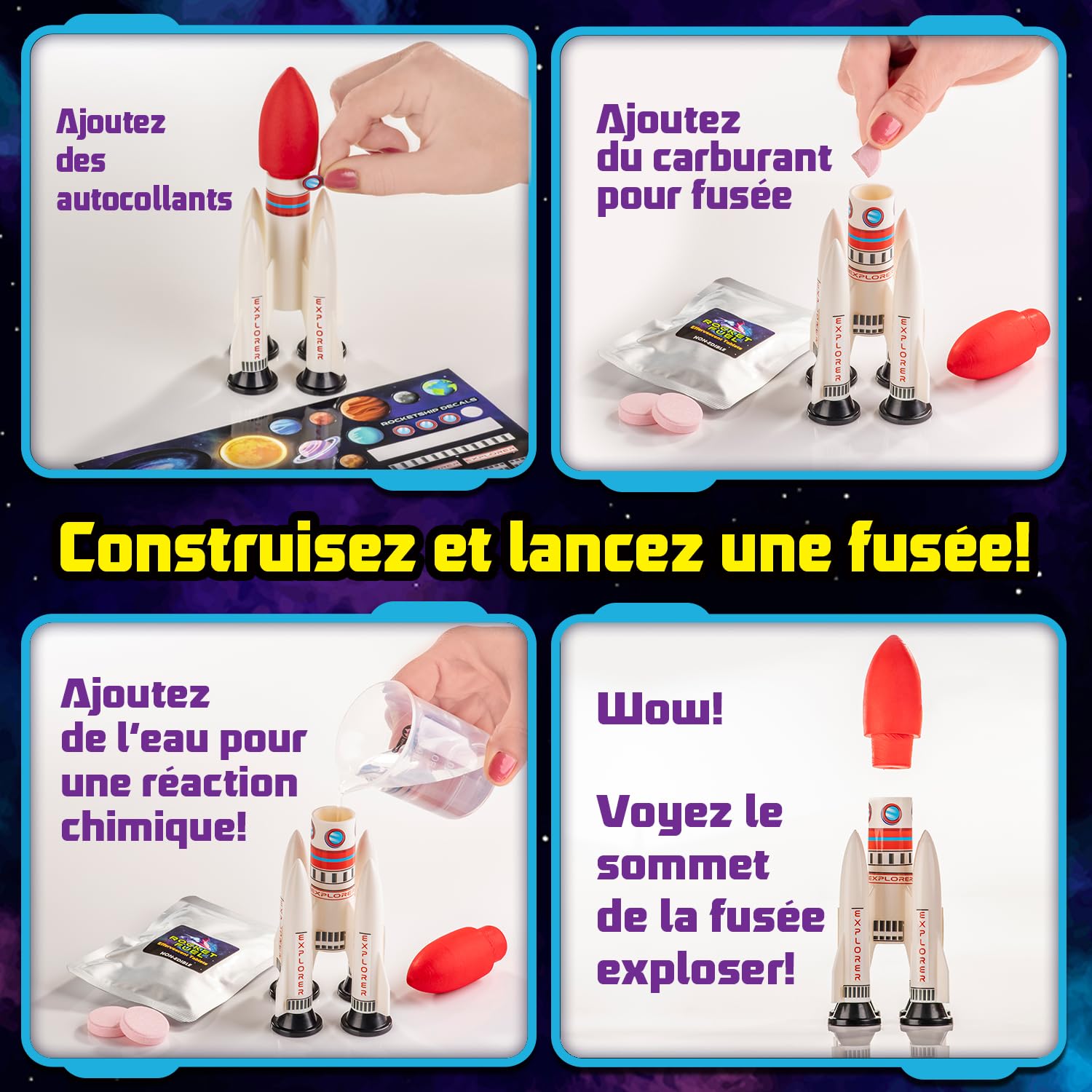 Kit Terrarium Galactique – Culture De Cristaux Avec Lampe LED – Activité STEM Pour Fille 8+ – Set Complet Avec Sable, Paillettes, Alien