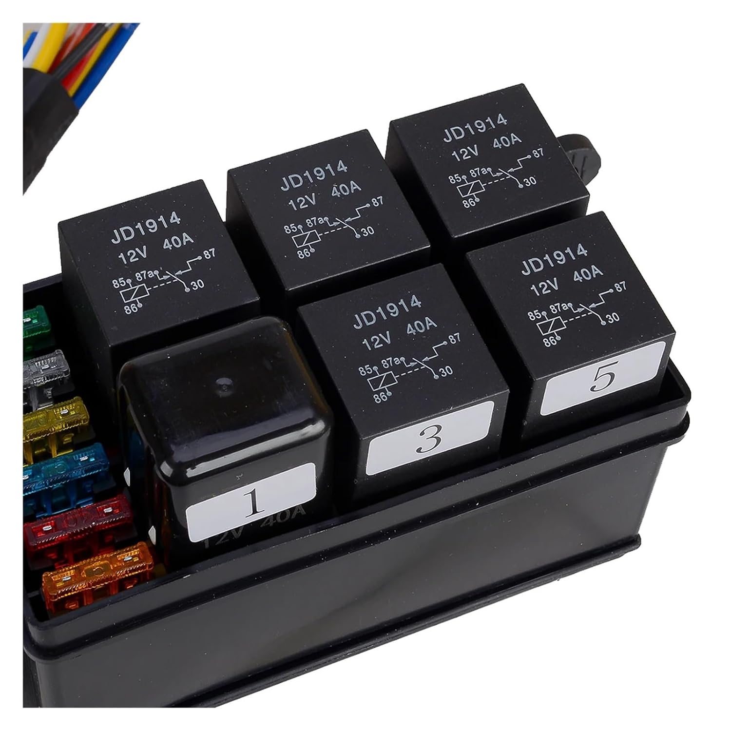 Car Fused Fuse and Box 6 ATO ATC Slots and Fit for Car Truck Motorcycle Replacement