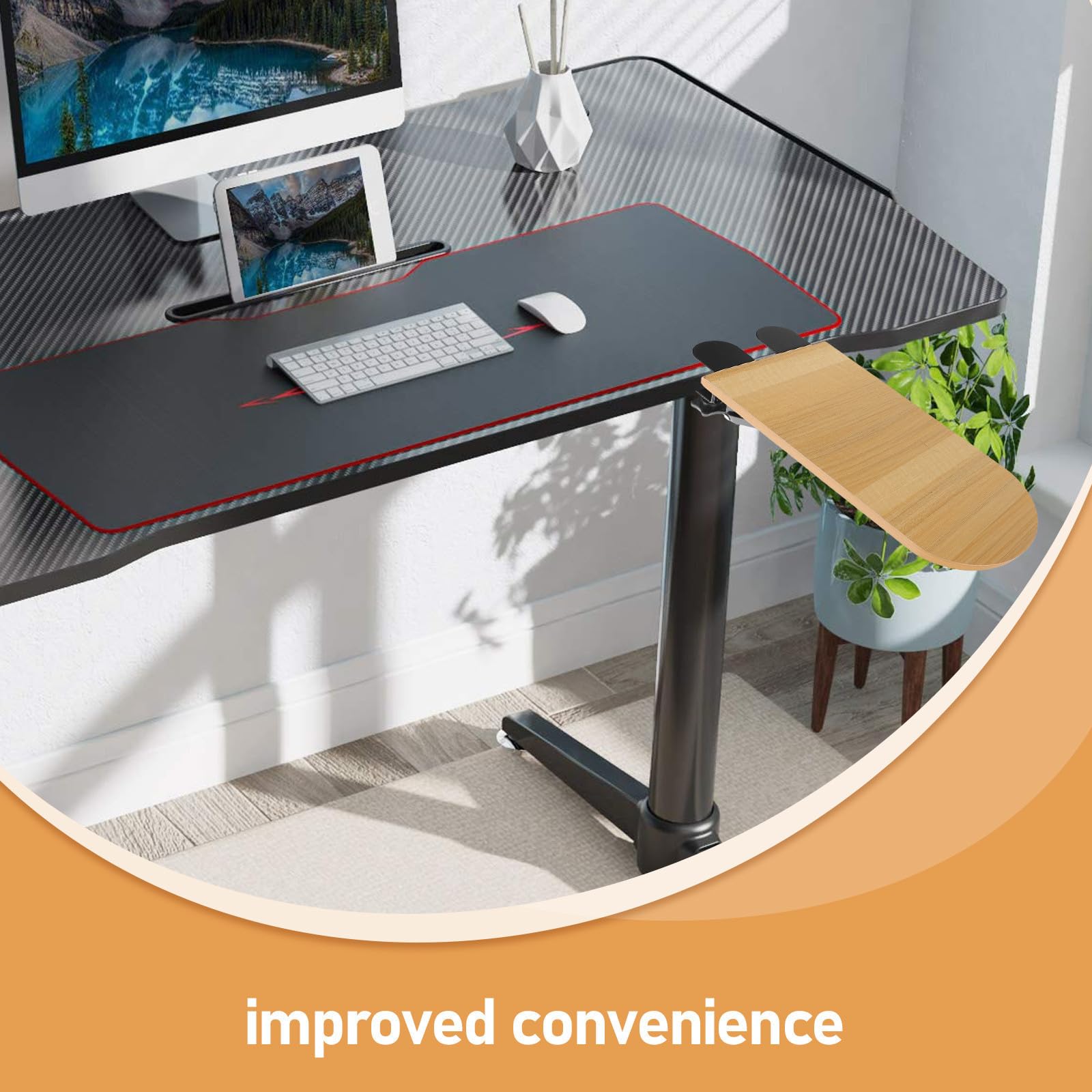 SHINEOFI Extensor Ergonómico del Reposabrazos para Escritorio Almohadilla de Apoyo para Codos Ajustable en Ángulo y Altura Adecuado para Oficina y Trabajo