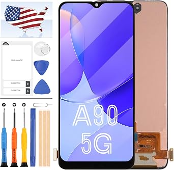 6.7 Fit for Samsung Galaxy A90 5G LCD Display Touch Screen Digitizer Full Glass Panel Assembly Repair Part Kits for Samsung A90 5G A908 A908N Screen Replacement with Free Tools AMOLED