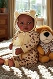 BABESIDE Adorable Lifelike Black Baby Doll - 17