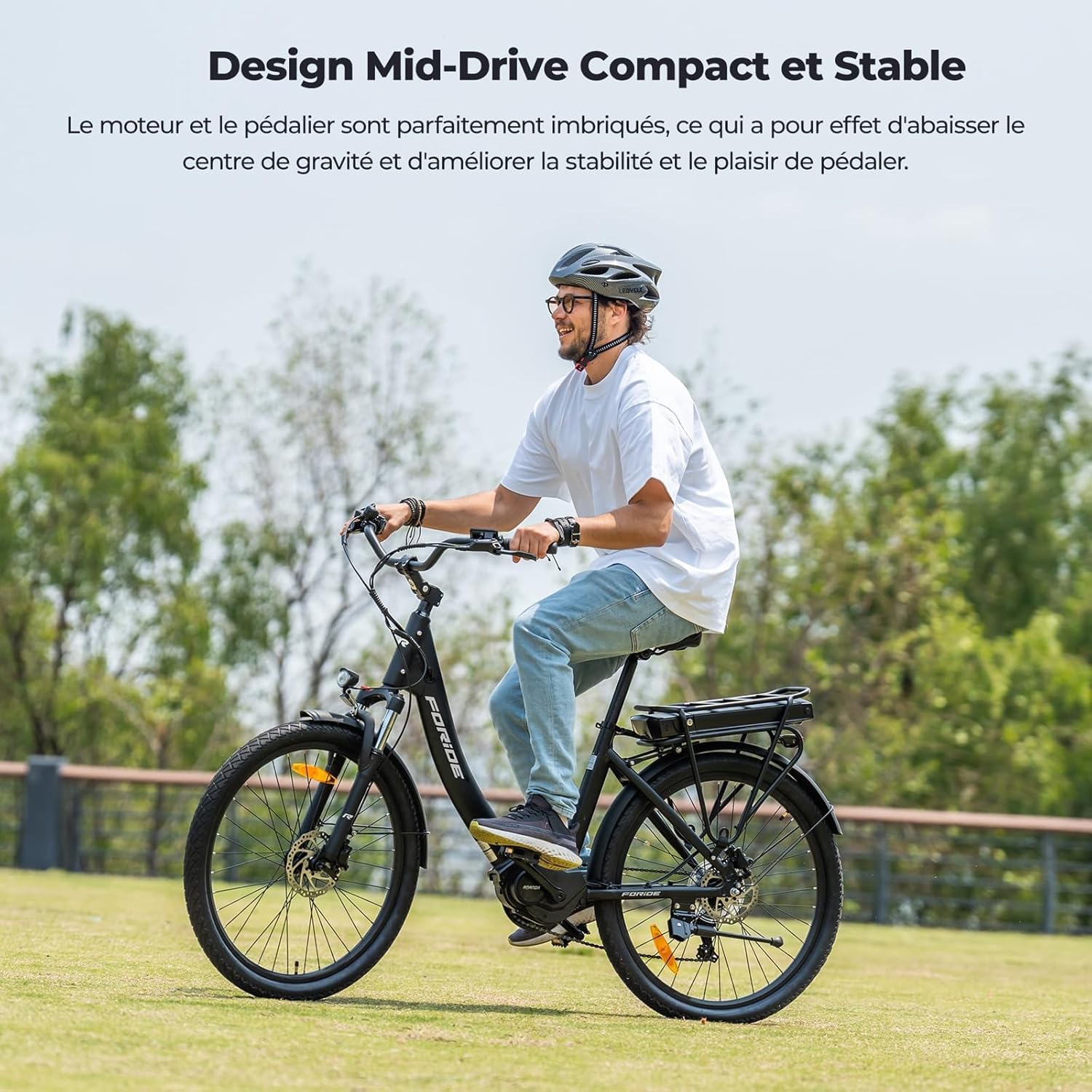 Urbano 2 Vélo Électrique Autonomie 100km 26 Pouces Moteur Central 36V 13AH 250W VTC Homme Femme