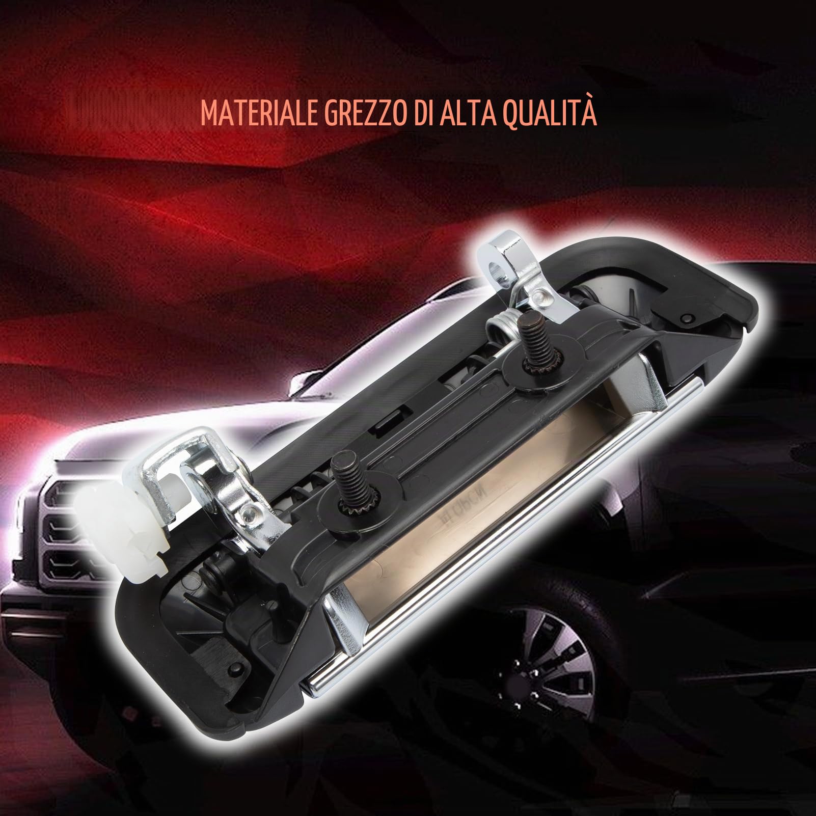 Maniglia per porta esterna laterale cromata Maniglia per bagagliaio (lato guidatore) per Mitsubishi L200 e L300 striscia maniglia esterna anteriore sinistra o posteriore sinistra MR401347