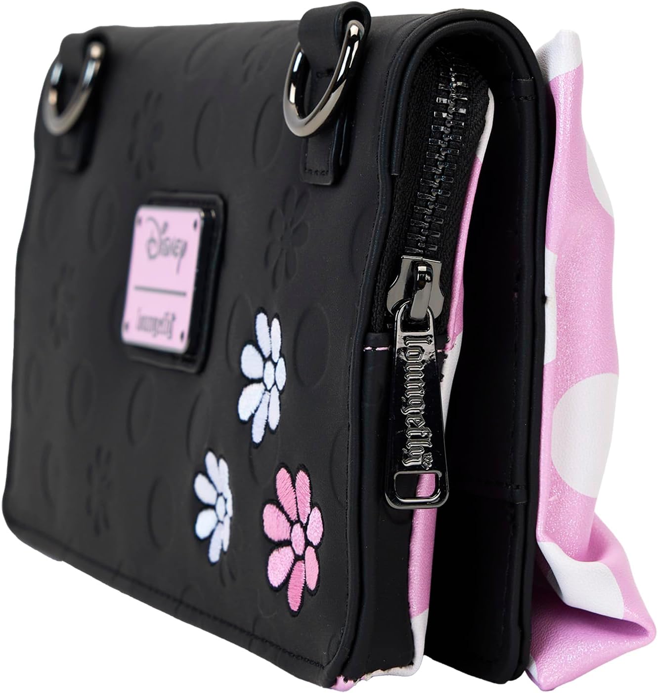 Loungefly Disney Minnie Floral Rock The Dots Clutch Crossbody Bag - Image 7