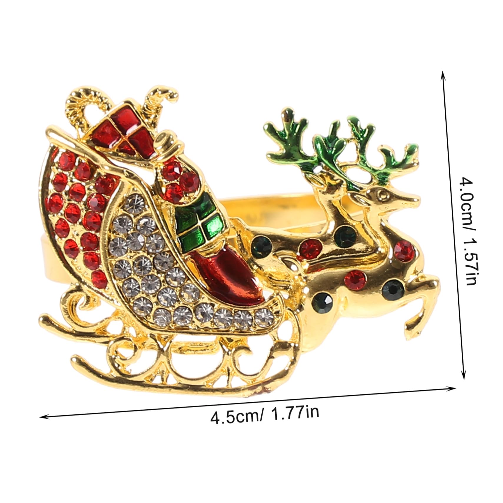 Cabilock 2 Sätze Teiliges Weihnachts Rentier Serviettenringe Dekorative Napkin Buckles Für Festliche Tischdekoration Elk Design Für Weihnachten Und Besondere Anlässe 6 Stück * 2