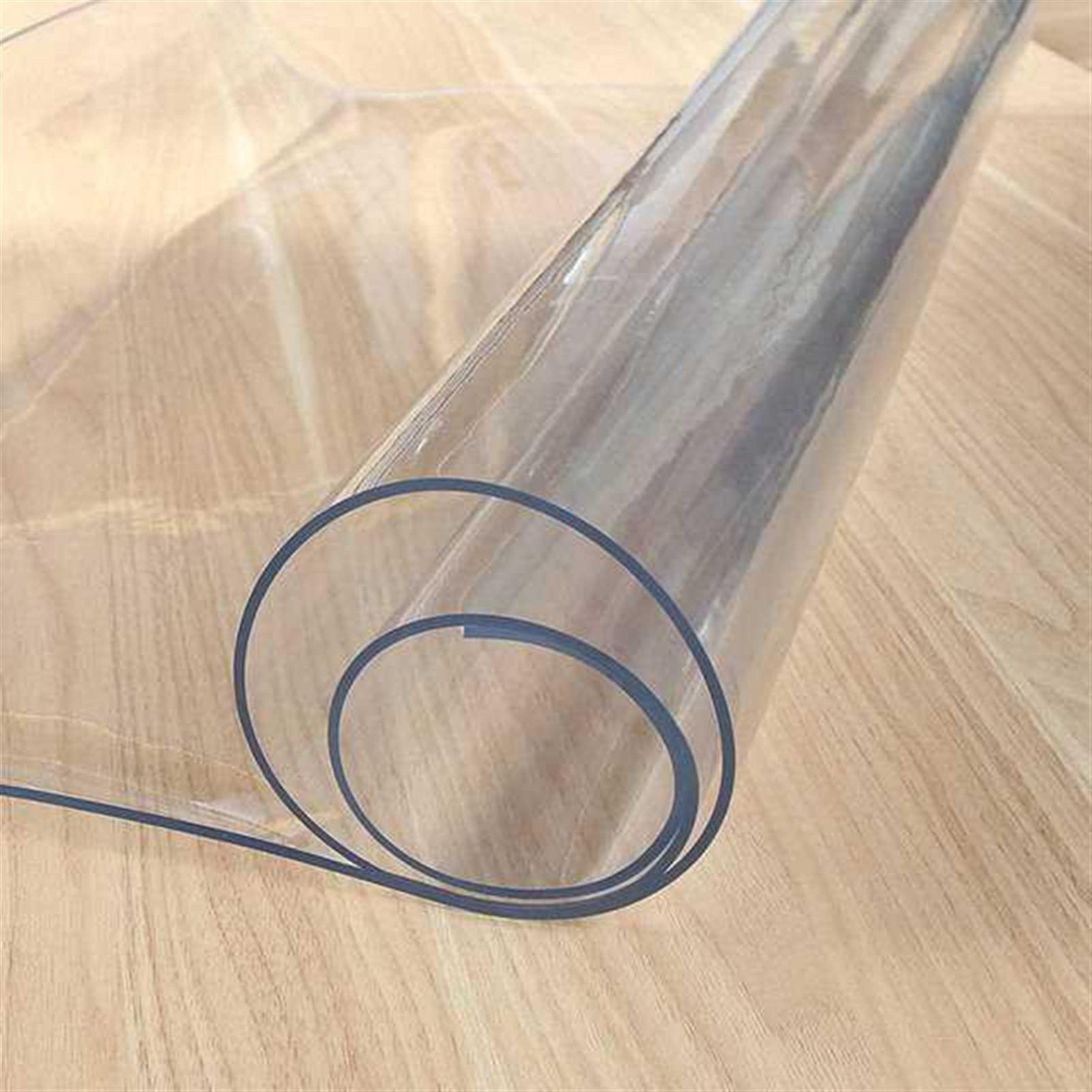 QBYRSSS Transparent Plastic Tablecloth 1. 0 Frosted Pvc Soft Glass Tablecloth Waterproof And Oil- proof Coffee Table Pad Crystal Board Coffe Wipeable PVC Protector(White,80x150cm)