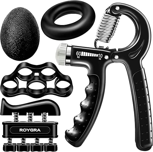 roygra Grip Strength Trainer (5 Pack), Forearm Strengthener Exerciser, Hand