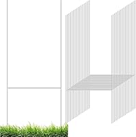 Odowalker 50 Pack Heavy Duty Metal H-Frame Yard Sign Stakes 15x10 Inch - Weatherproof Wire Holders for Outdoor Signs, Parties, Gardens, Advertising