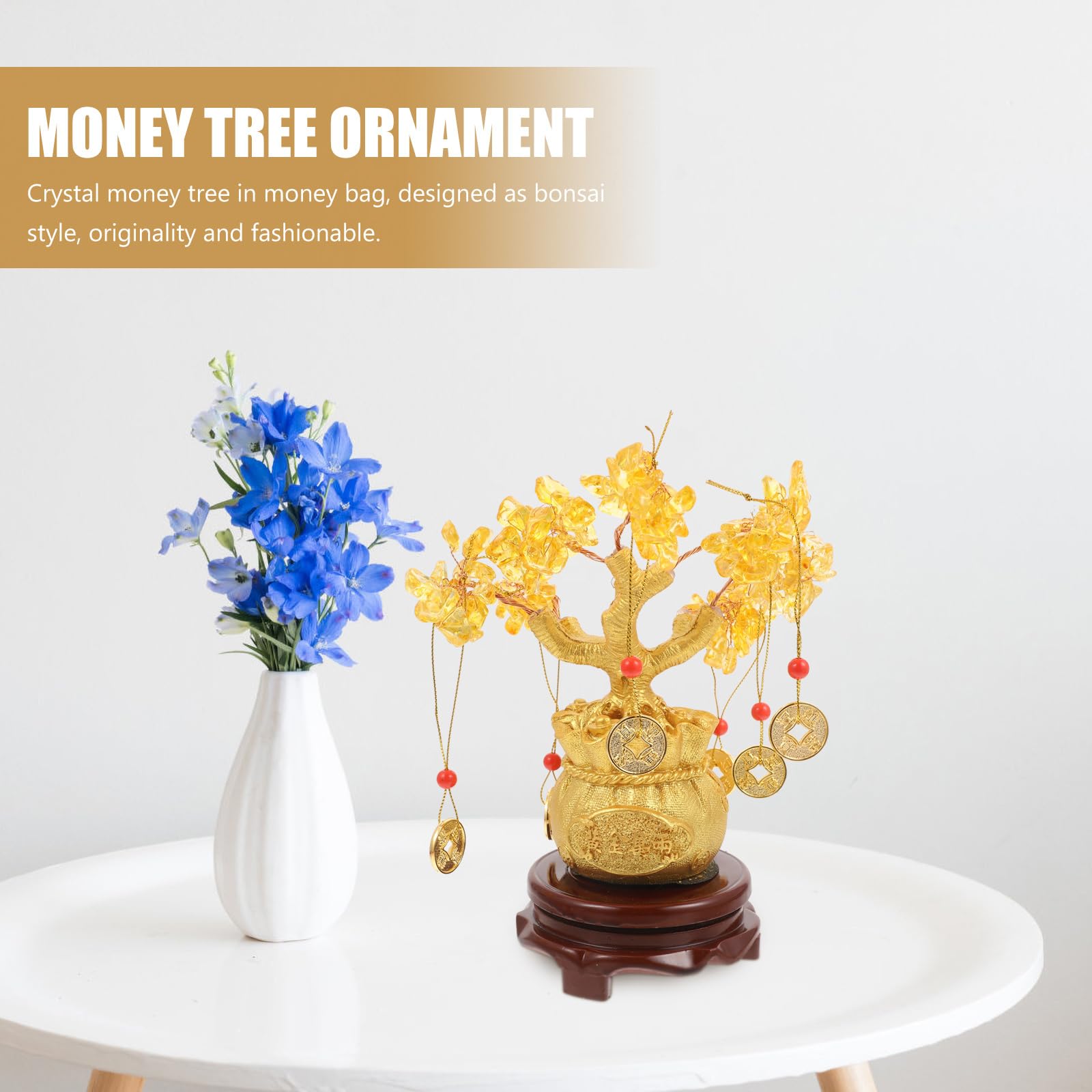 Decoracion Árbol Del Dinero Chino De Citrino - Bonsái Para Prosperidad -  Decoración Para Hogar/Oficina Feng Shui, image size:1600x1600