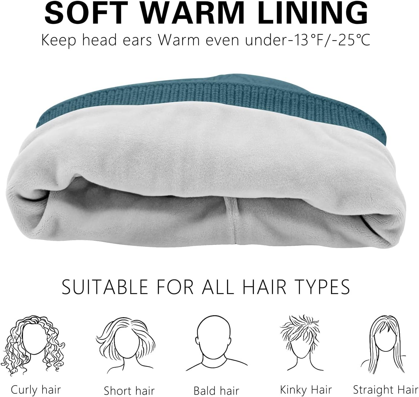 ATNKE LED Lighted Beanie Cap, USB Rechargeable 4 LED Running Headlamp Lined Fleece Hat with Light Gift for Men and Women - Image 3