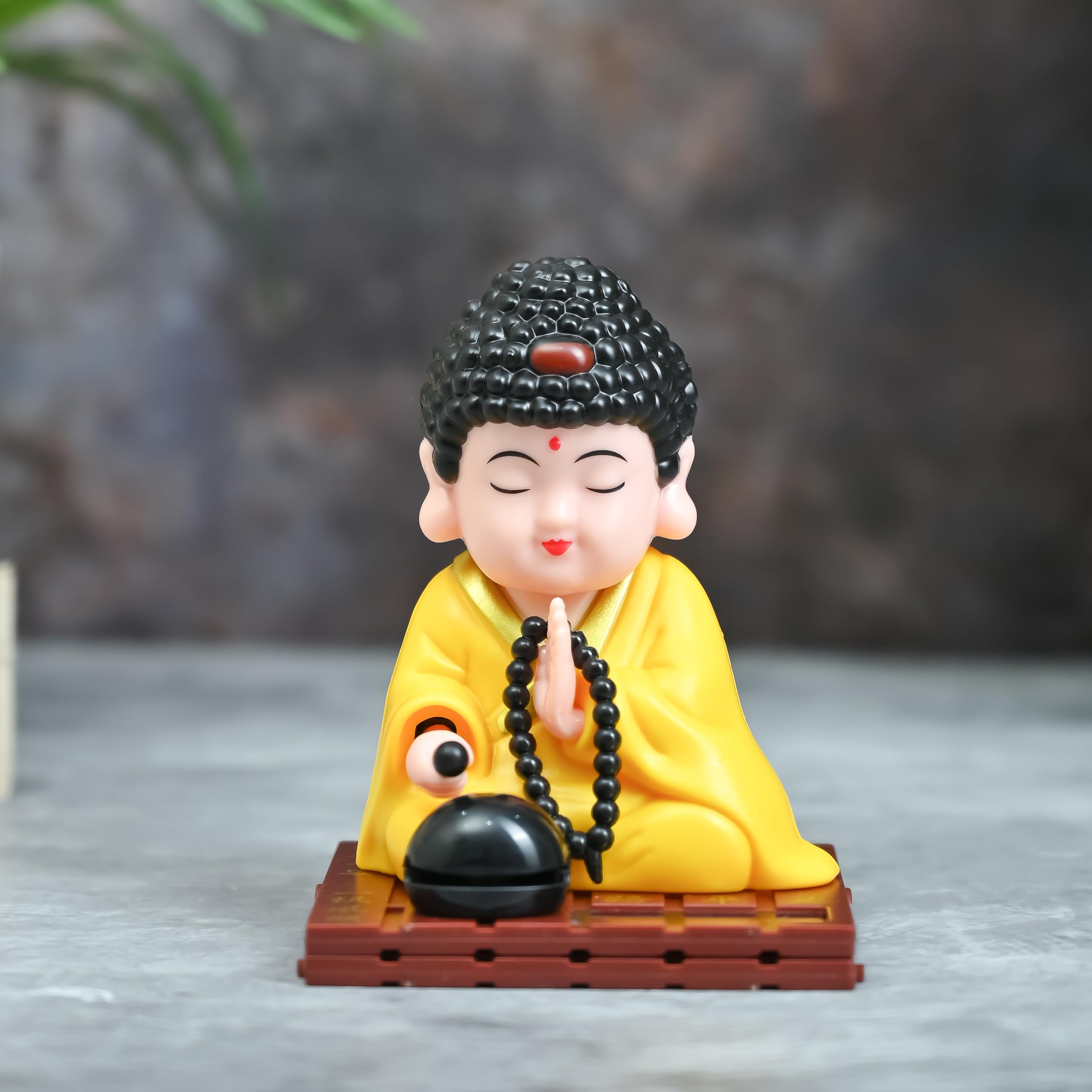 HindCraft Buddha Idols for Home Decor – Solar-Powered Namaste