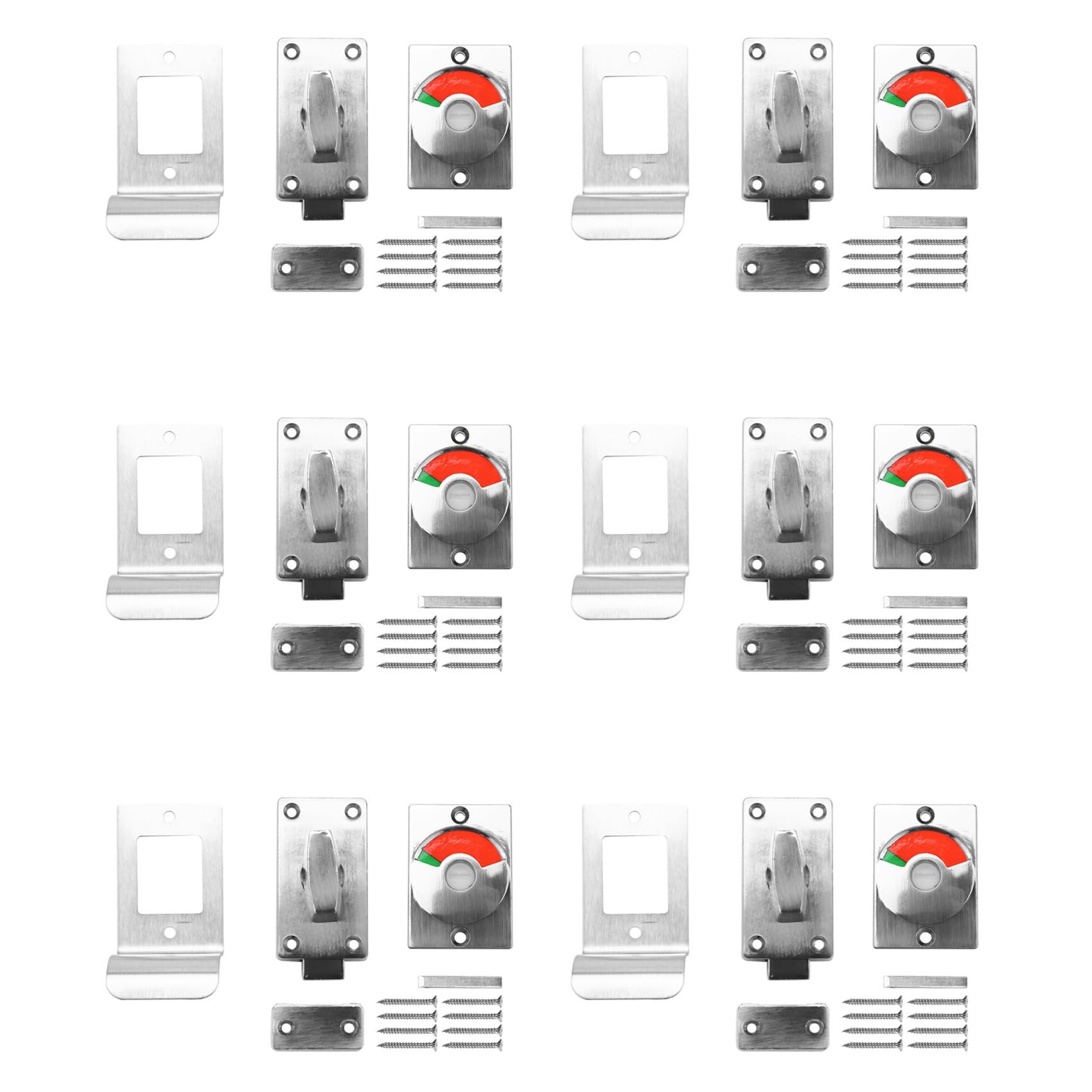 6X Wc per Bagno Indicatore WC Privacy Catenaccio Serratura per Serratura Chiusura un Scatto Inserita