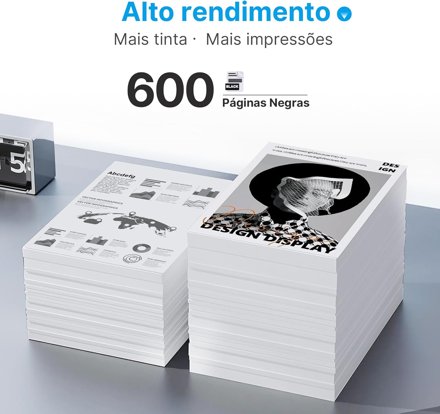 VOREDO Cartucho de Tinta HP 664 Testado por 7 dias para home office