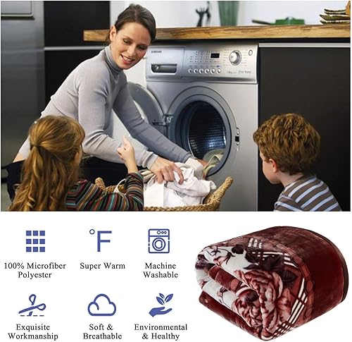 Miniatura 8 de JML - Manta de forro polar afelpada, tamaño king de 85 x 93 pulgadas, peso de 10 libras, manta de visón estilo coreano, sedosa, suave y cálida, 2
