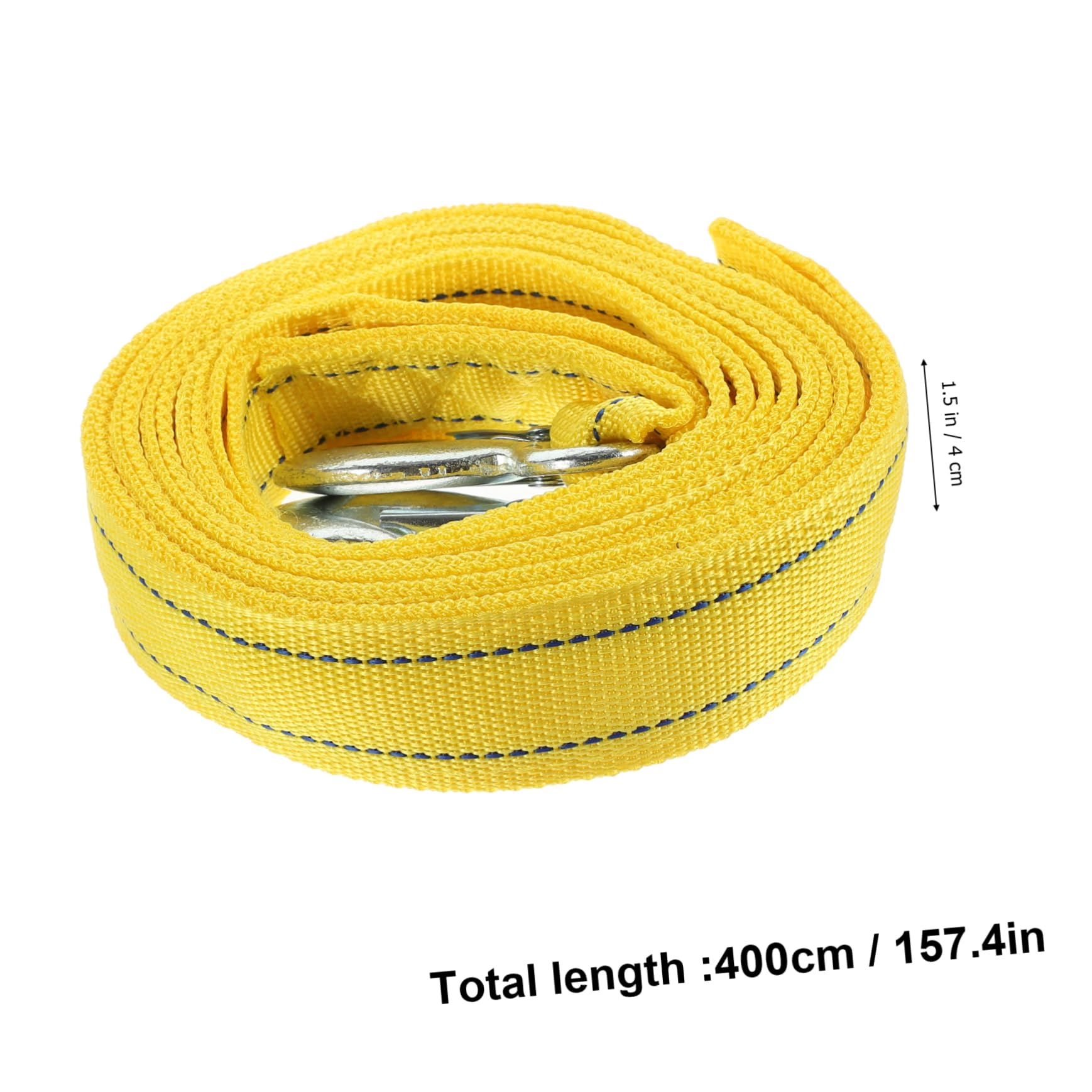 PRETYZOOM 1Pc Durable Car Trailer Tow Rope Double Thickened Nylon Winch Rope Capacity for Outdoor Kits and Vehicle