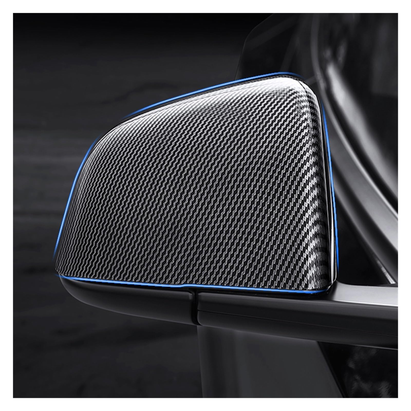 espejo retrovisor Para Tesla Para Model 3 Y Cubierta de espejo retrovisor coche Espejo fibra carbono Para mate brillante(For model Y-01)