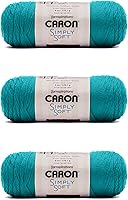 Vista 17 de Caron Simply Soft Feathered Gray Yarn - Paquete de 3 unidades de 170 g/6 oz - Acrílico - 4 medianos (peinado) - 288 metros - Tejido/ganchillo