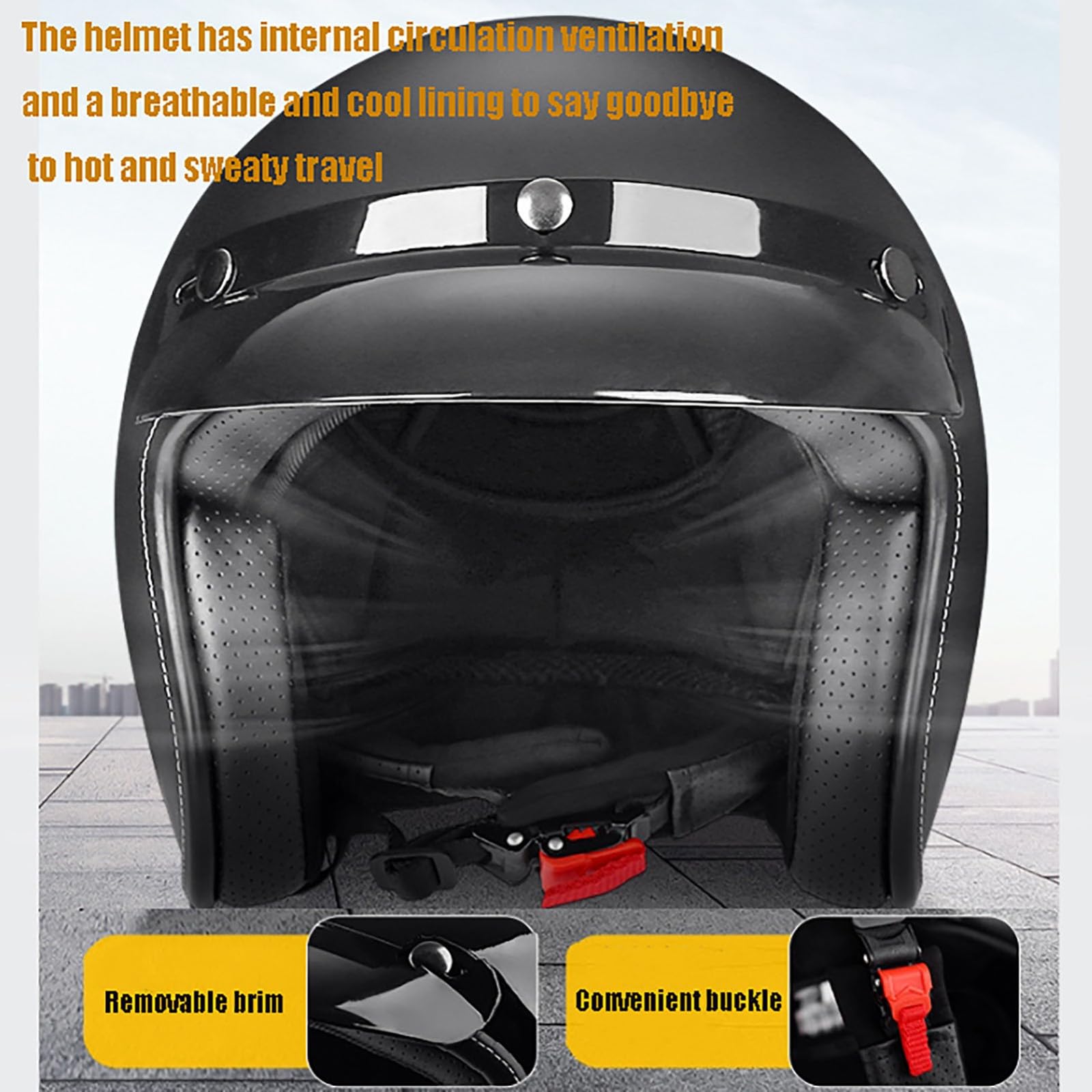 Casco da moto jet 3/4, casco off-road con rivestimento riflettente fotocromatico, omologato ECE/DOT, adatto per adulti, uomini e donne.