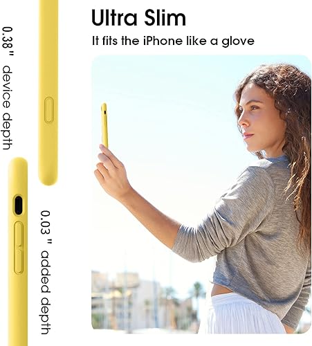 Miniatura 4 de Vooii Funda para iPhone 11, de silicona líquida suave, de goma delgada, protectora de cuerpo completo para iPhone 11 (con forro de microfibra