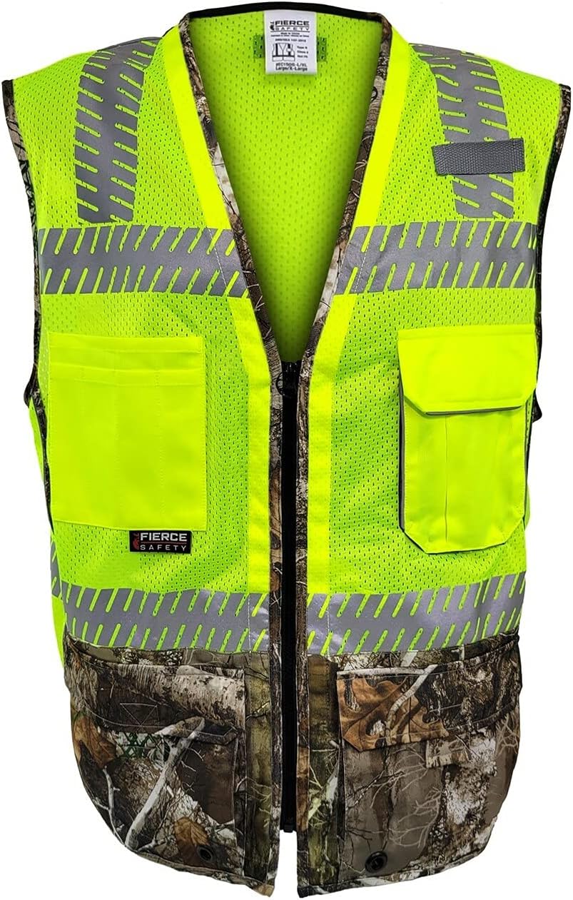 SU350C Surveyors Class 2 Camouflage Meshed Vest | 100% polyester | breathability | Medium
