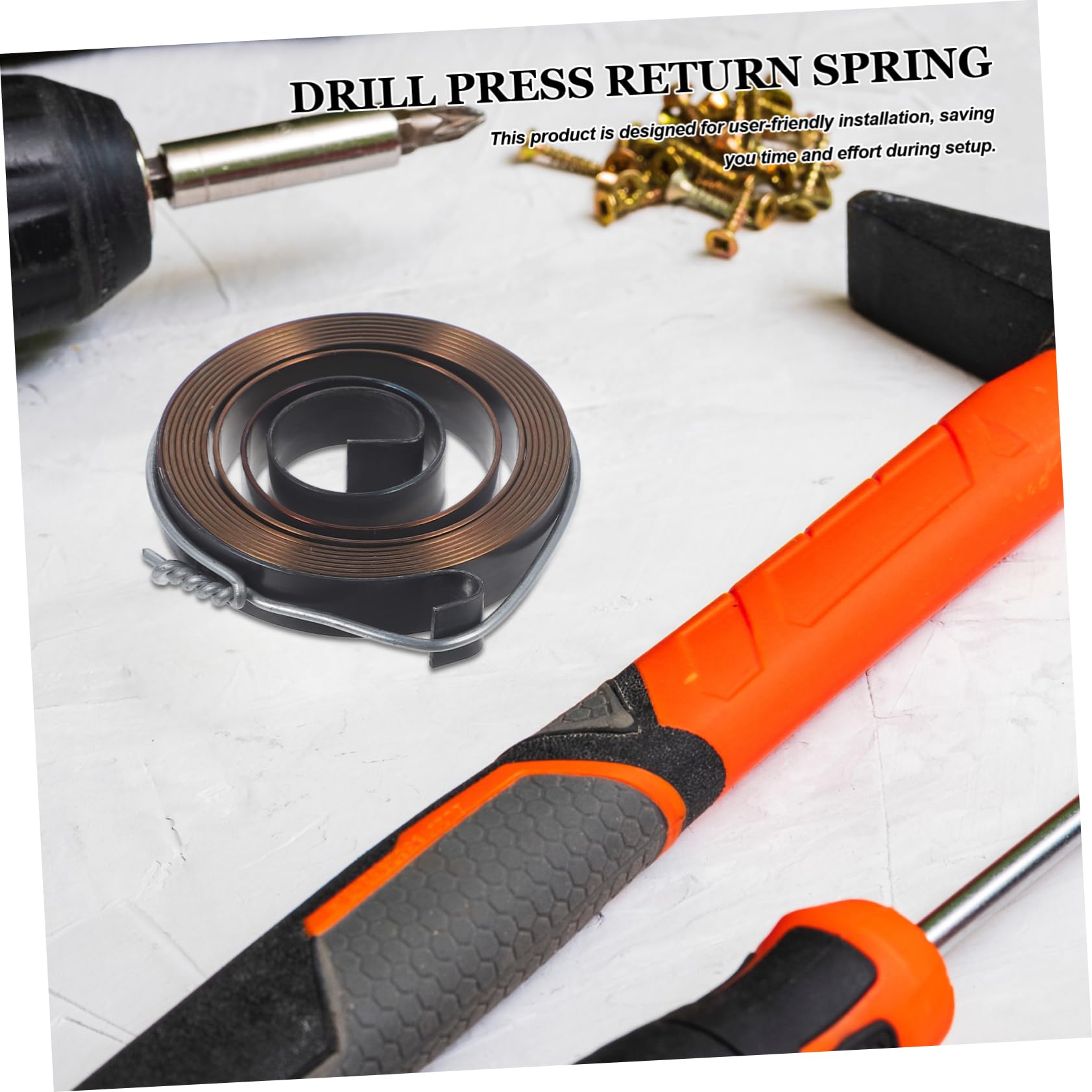 Veemoon 2pcs Drill Press Spring DIY Return Spring Coil Spring Drill Press Parts Drill Press Supplies Replacement Return Spring Parts Drill Press Return Spring Quill Spring Steel