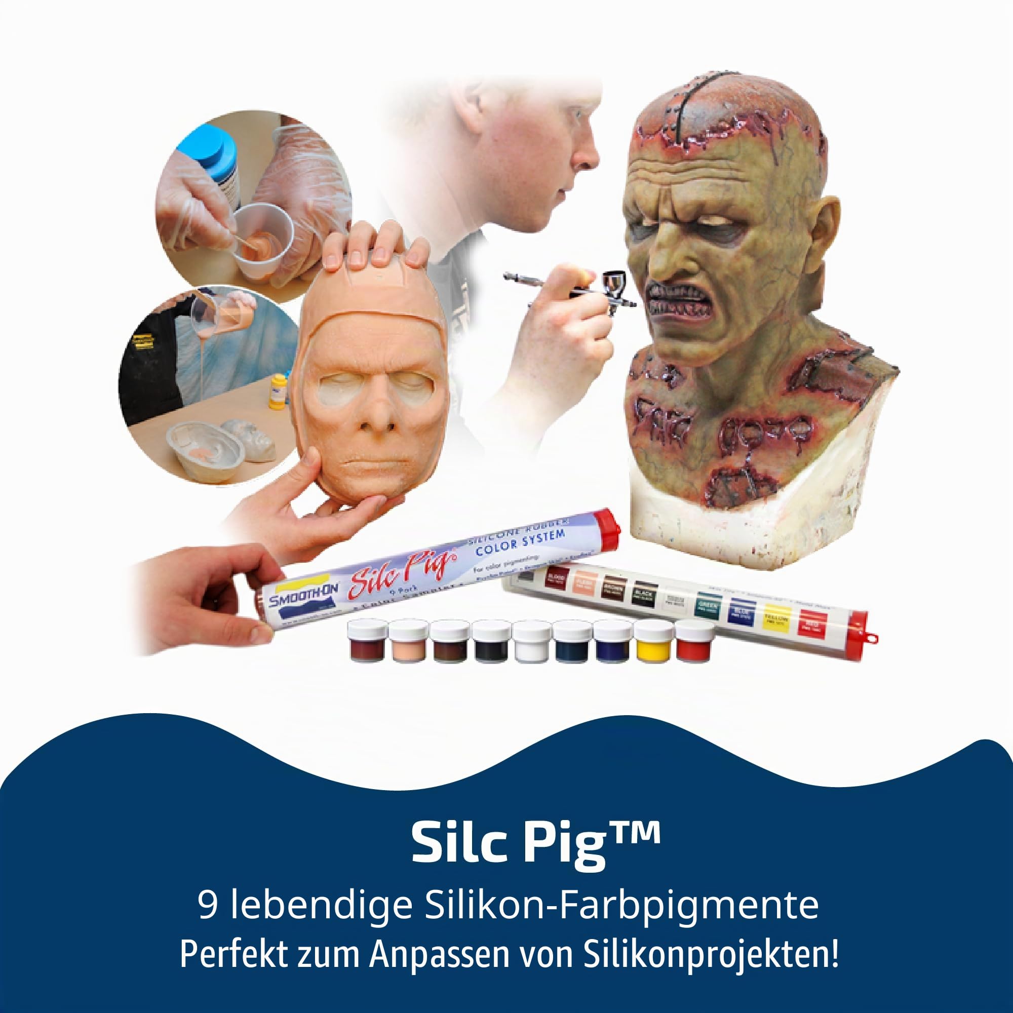 Silc-Pig Silicone Pigment 9-Pack Colour Sampler