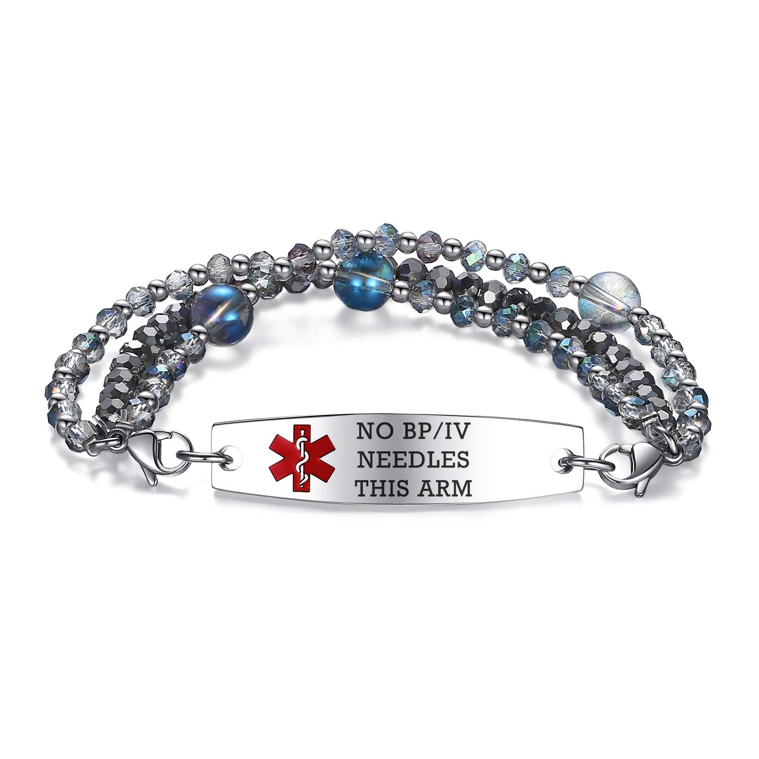 Buy Stylish madam medical alert bracelets interchangeable threestrand