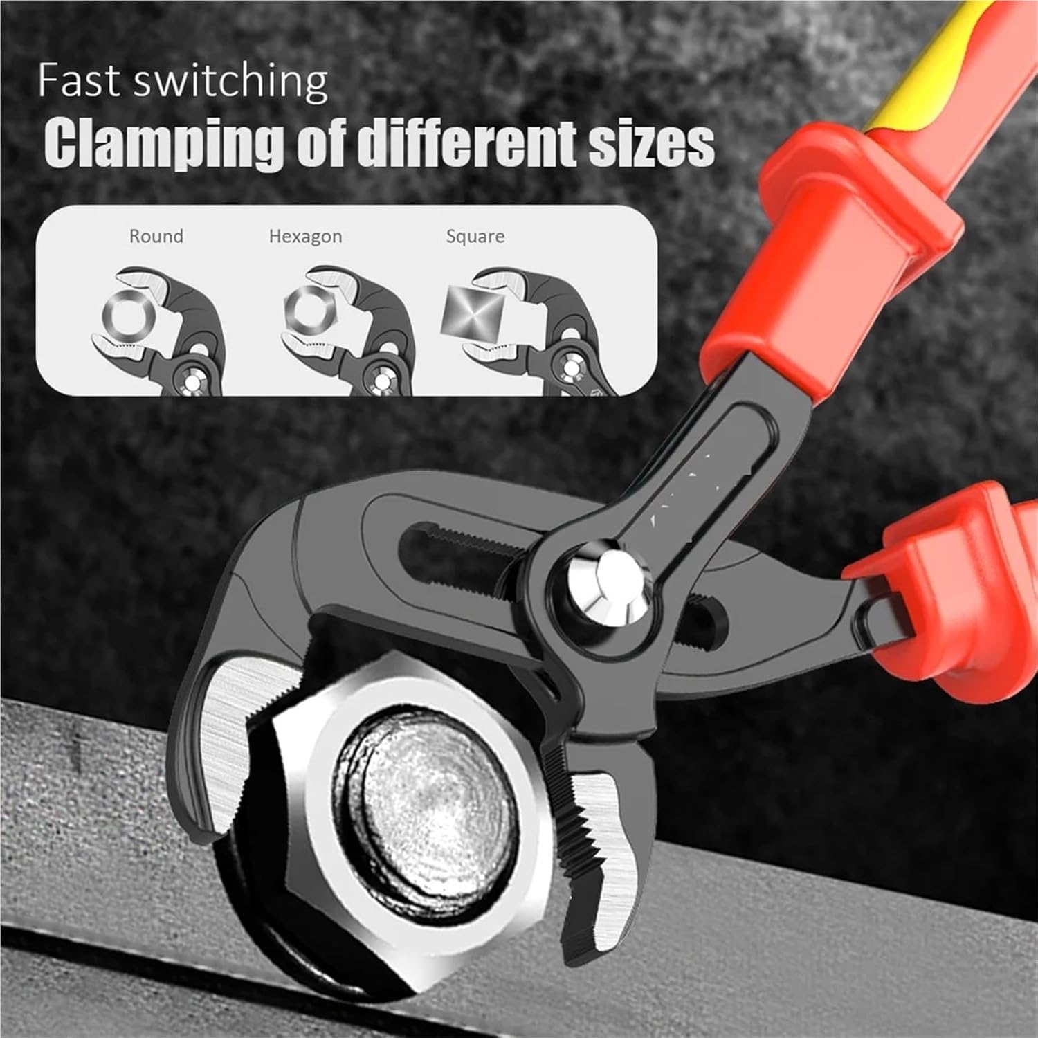 1PC Insulated Water Pump Pliers High Voltage Electrical Tools With Large Opening Labor-Saving And Safe(LA321710)