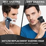 SH71/50 Shaving Heads, Black, 1 Pack | Compatible with Philips S5000 Series (S5xxx models), Compatible with S7000 Series (S7xxx models), Replaces SH60/70, SH70/70