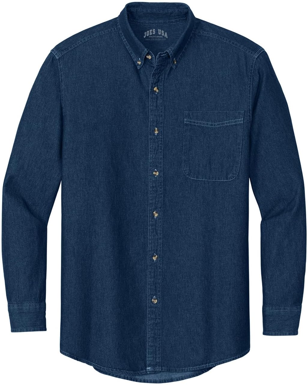 Joe's USA 6.5-Ounce Long Sleeve Denim Shirts in Sizes XS-6XL