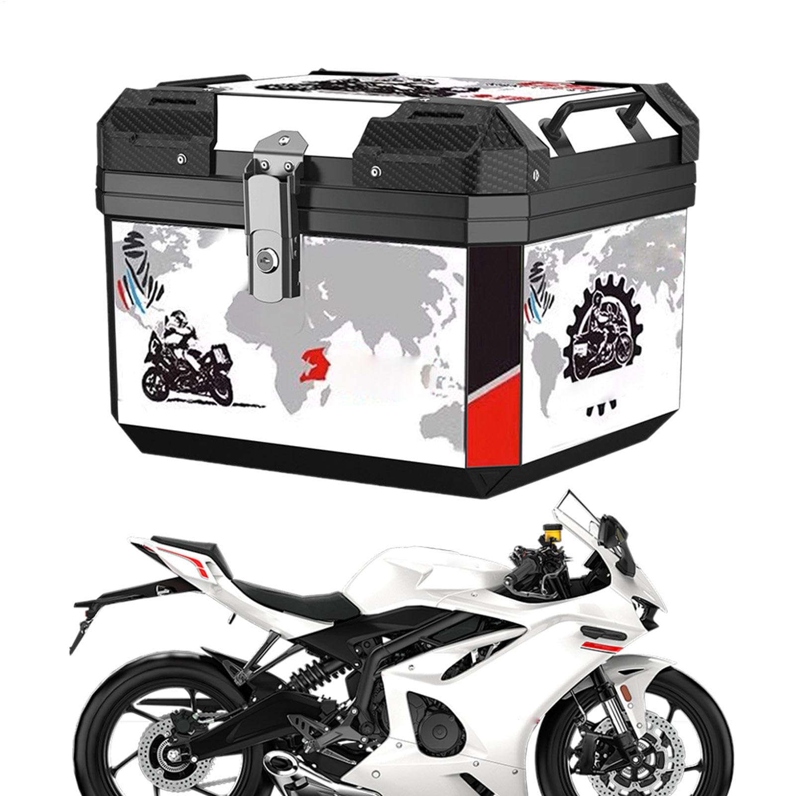 Organizador de almacenamiento 45L para moto 8