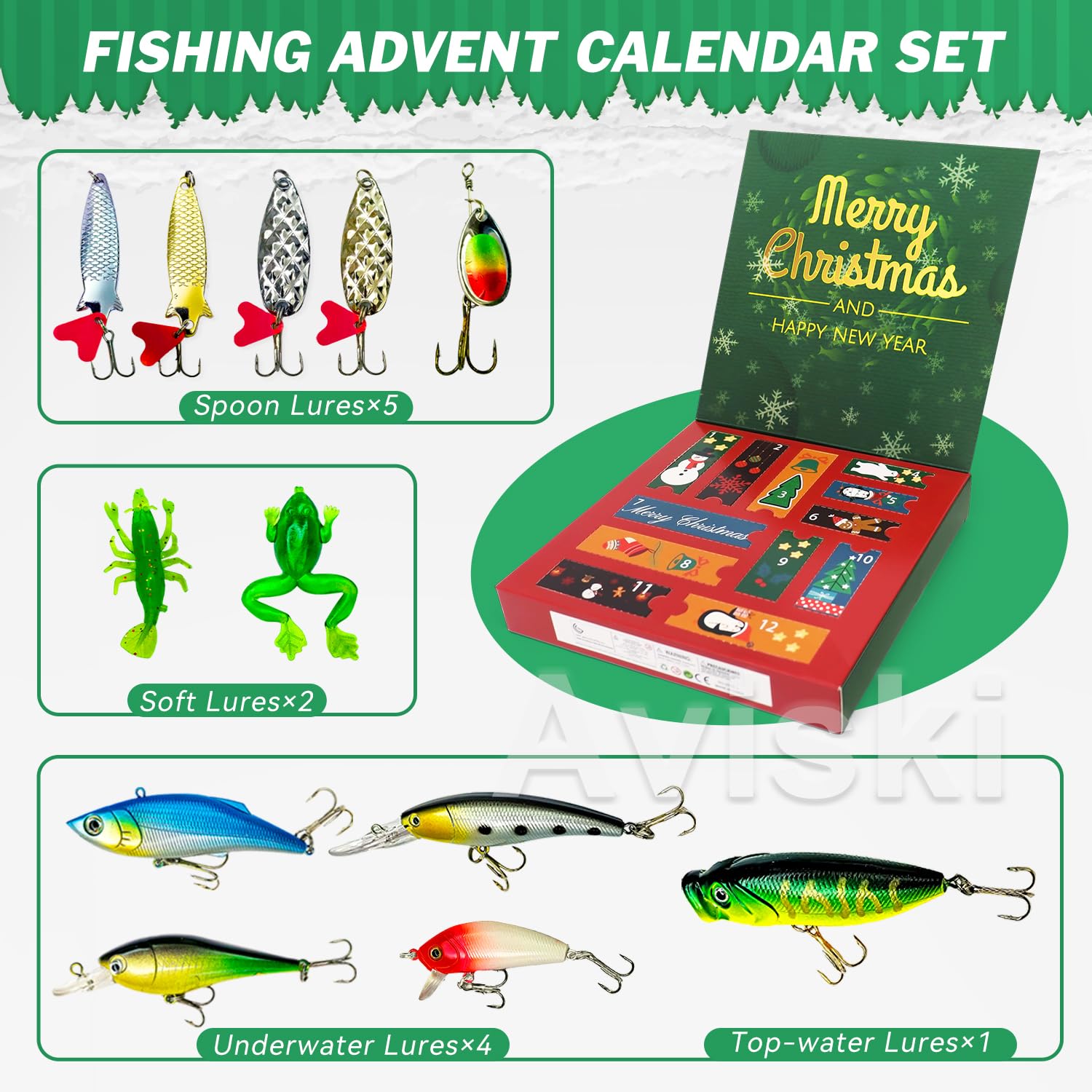 12 days of christmas fishing lures Amazon.com: Christmas Advent Calendar 2025 Fishing, 12 Days Countdown  Calendar for Adults, Christmas Gifts for Father, Grandfather : Home &  Kitchen